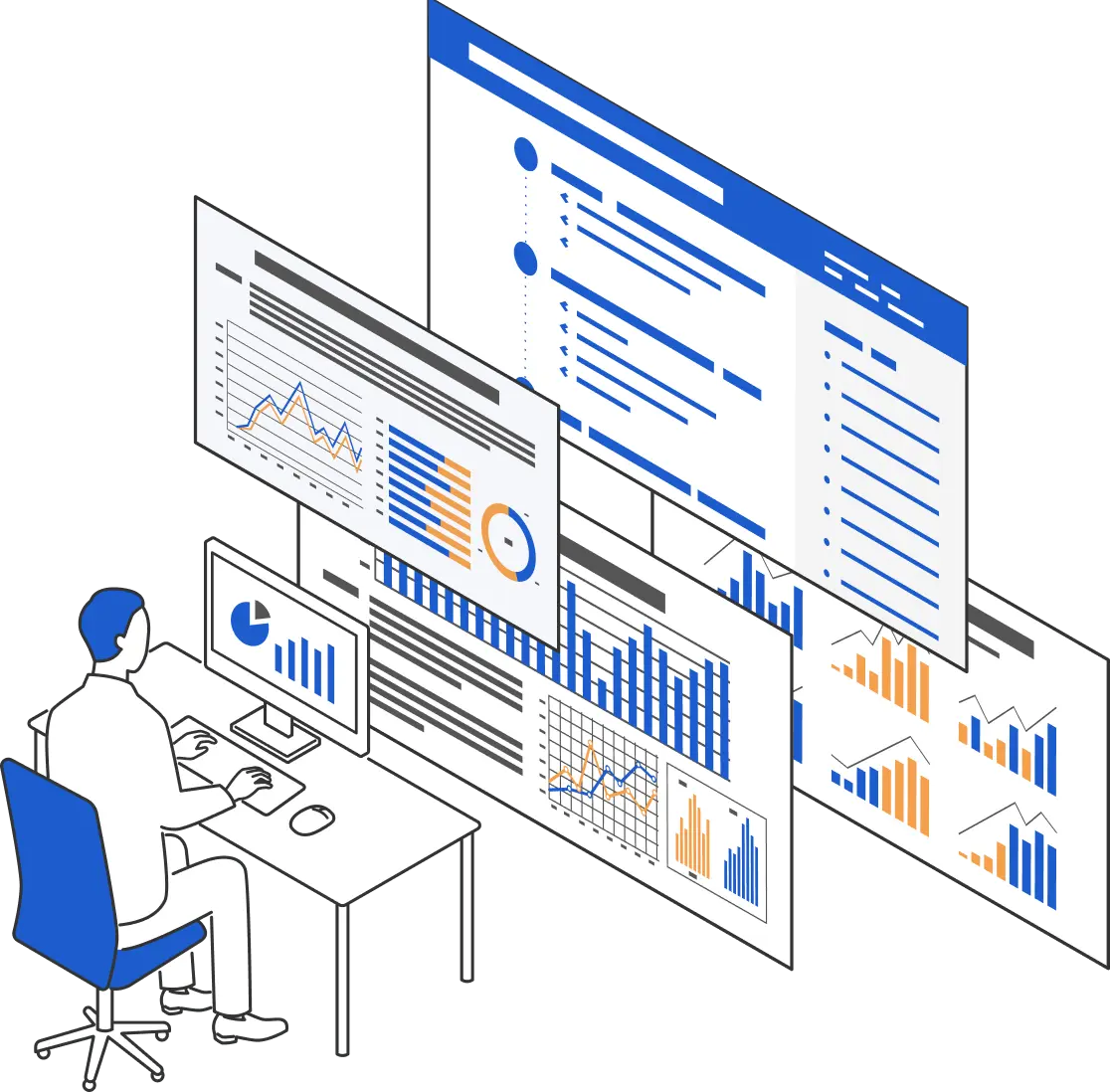 受注業務や取引先管理をオンライン化のイメージイラスト