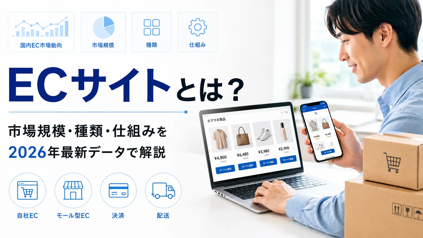 ECサイトとは？市場規模・種類・構築方法の基礎をわかりやすく解説