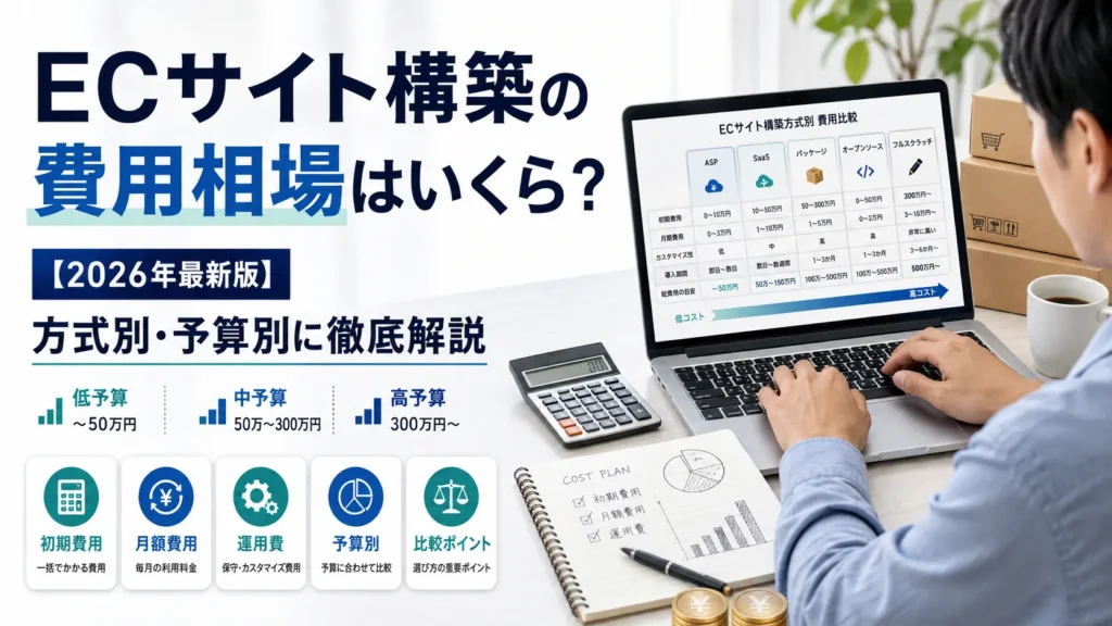 【2026年最新版】ECサイト構築の費用相場はいくら？方式別・予算別に徹底解説