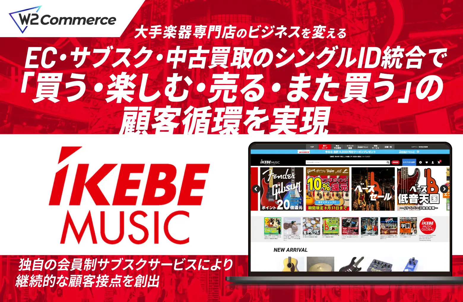 株式会社池部楽器店がW2 Commerceを導入