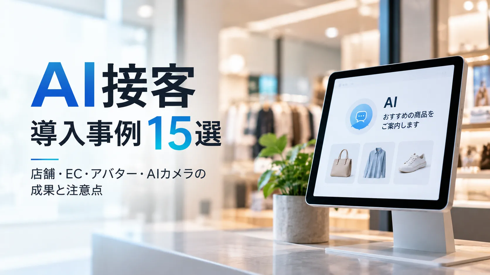 AI接客の導入事例15選｜店舗・EC・アバター・AIカメラの成果と注意点